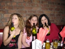 Lisa, Sharon & Julie bottle whistling